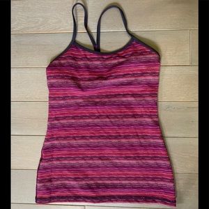 lululemon top 6 wunder under space dye pink